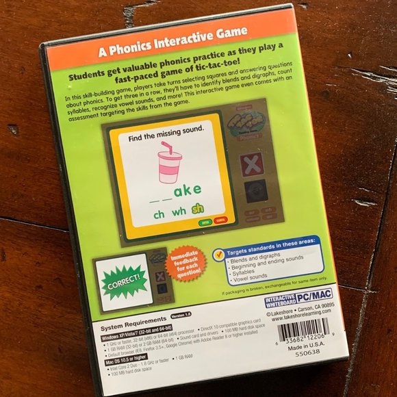 Tic-Tac-Toe Phonics PC Computer Reading Game - Picture 3 of 3